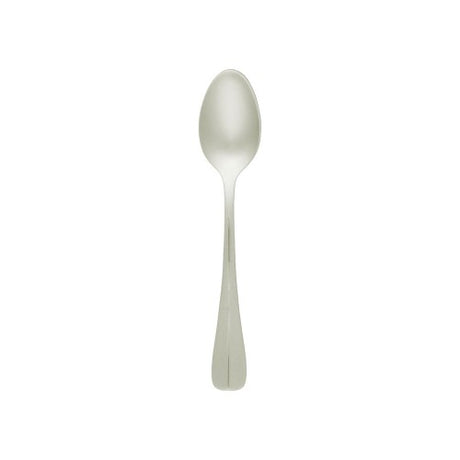 Set of 12 elegant 18/10 stainless steel coffee spoons, 118mm long, perfect for stirring and serving in style.