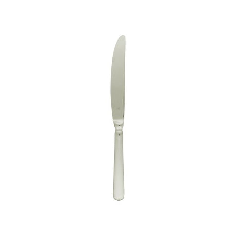 Set of 12 Bogart Table Knives in 18/10 stainless steel, featuring elegant mirror-polished handles and long tines for stylish dining.