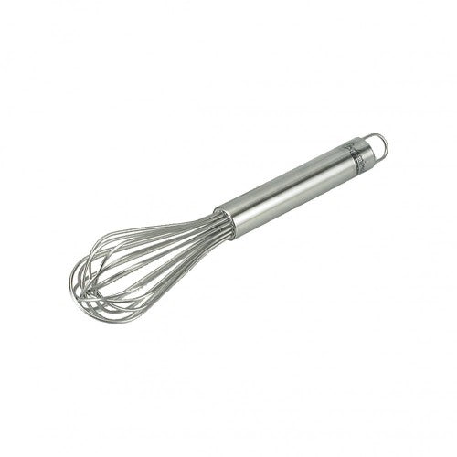 Stainless steel 40cm French whisk with 8 robust wires for effortless blending and whipping in the kitchen.