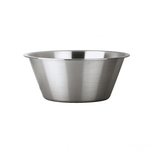 Mixing Bowl Tapered 6.0lt with sleek satin finish, 320x140mm, perfect for mixing, whipping, and meal prep in any kitchen.