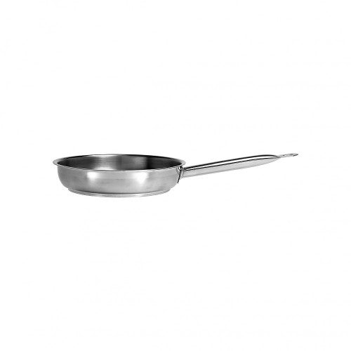 280mm stainless steel frypan with ergonomic handle, perfect for sautéing and frying on all cooktops.