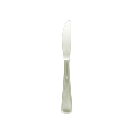 Elegant Tablekraft Elite Dessert Knife set of 12, 205mm, made of 18/10 stainless steel with a sleek mirror and satin finish.