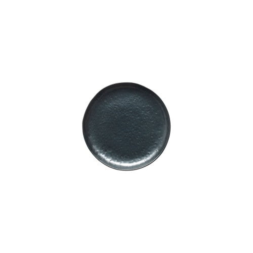 Vilamoura Graphite Round Plate, 220mm, elegant porcelain coupe plate perfect for stylish dining and easy care.