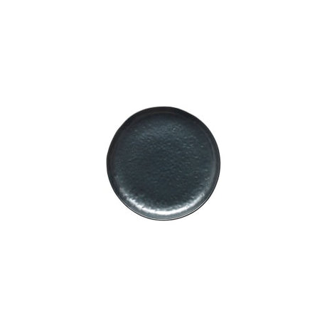 Vilamoura Graphite Round Plate, 220mm, elegant porcelain coupe plate perfect for stylish dining and easy care.