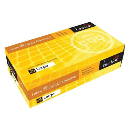 Disposable large latex gloves for medical, cleaning, and food tasks, featuring a non-slip grip and single-use convenience.