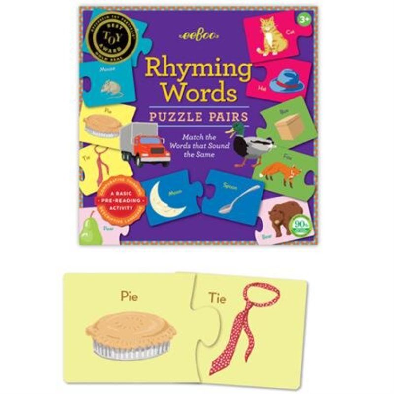 Puzzle Book - eeBoo Puzzle Pairs Rhyming
