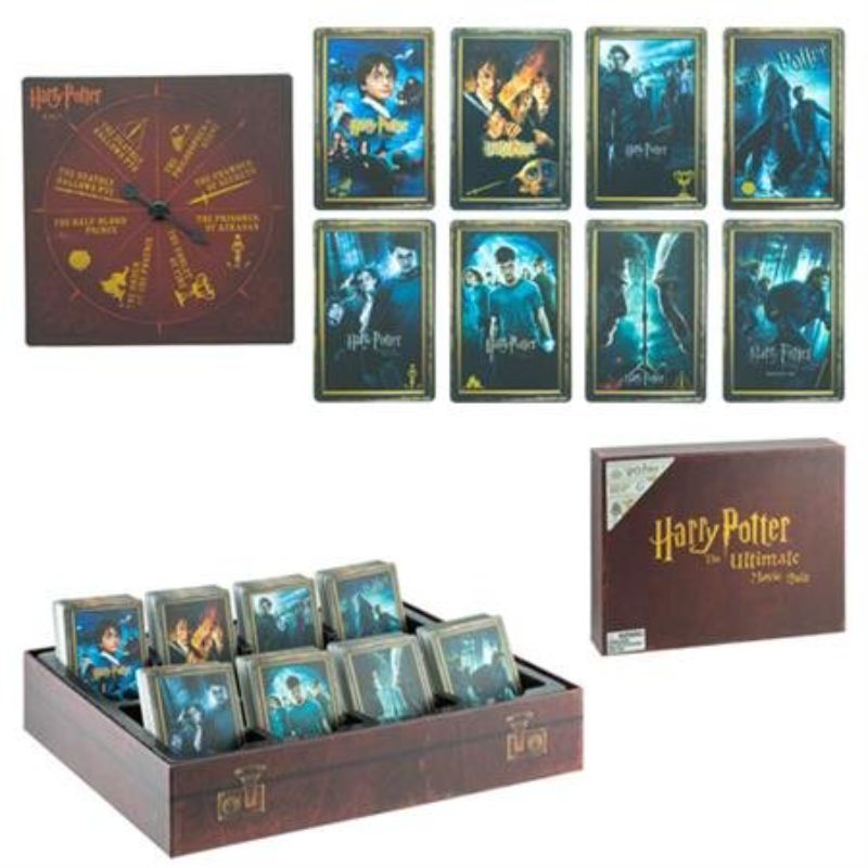 "Harry Potter Ultimate Movie Quiz game box containing 1600 quiz questions about all eight films for fans and family fun."