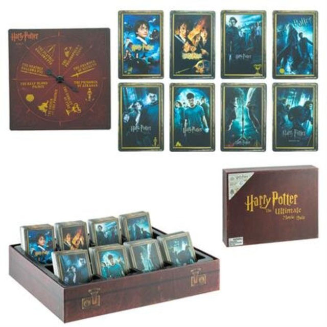 "Harry Potter Ultimate Movie Quiz game box containing 1600 quiz questions about all eight films for fans and family fun."