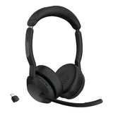 Wireless Jabra EVOLVE2 55 UC headset with ANC, dual connectivity, and Jabra Air Comfort technology for ultimate comfort and clarity.