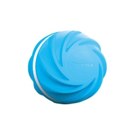 Flipside Cheerble Wickedball Cyclone in blue, a dynamic, waterproof dog toy with multiple interaction modes for endless fun.