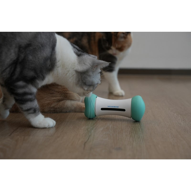 Cheerble Wicked Bone SE Mint: smart interactive dog toy with app control, 9 motions, and USB rechargeable, perfect for active play.