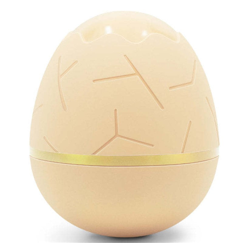 Interactive CHEERBLE WICKED EGG toy in Apricot, featuring treat dispensing, lights, sounds, and adjustable difficulty levels.