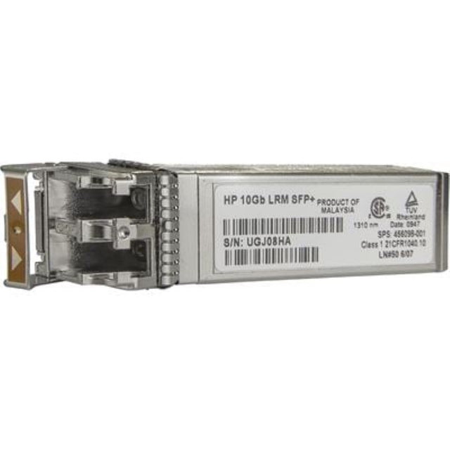 HPE BladeSystem c-Class 10Gb SFP+ SR Transceiver for high-speed networking, offering 10Gb connectivity up to 400m with low power use.