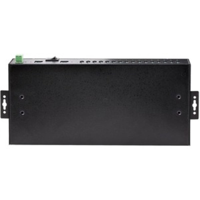 Durable 16-Port Industrial USB 3.0 Hub with dual-host switch, ESD protection, and flexible mounting for harsh environments.