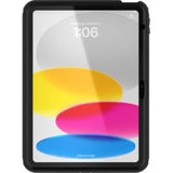 OtterBox Defender case for iPad 10th Gen, black, rugged design offers drop, dust, and dirt resistance for optimal protection.