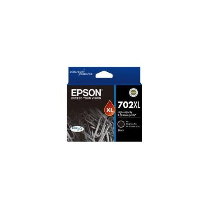 Inkjet Ink Cartridge - Epson DURABrite Ultra 702XL Original High Yield (Black)