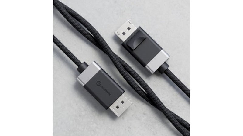 ALOGIC 2m Fusion DisplayPort cable, supports 8K at 60Hz for high-definition audio-visual experiences with durable design.