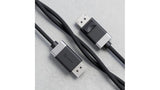 ALOGIC 2m Fusion DisplayPort cable, supports 8K at 60Hz for high-definition audio-visual experiences with durable design.