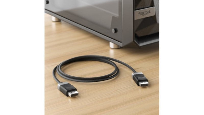 8K DisplayPort to DisplayPort cable (2m) by ALOGIC, designed for high-definition audio and video transmission.