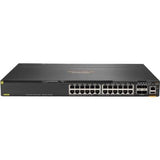 HPE Aruba 6300M switch featuring 24 1GbE ports, 4 SFP56 ports, and PoE support for robust enterprise networking.