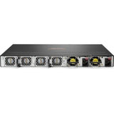 HPE Aruba 6300M switch with 24 Gigabit ports, PoE support, and 4 SFP56 uplinks for advanced networking solutions.