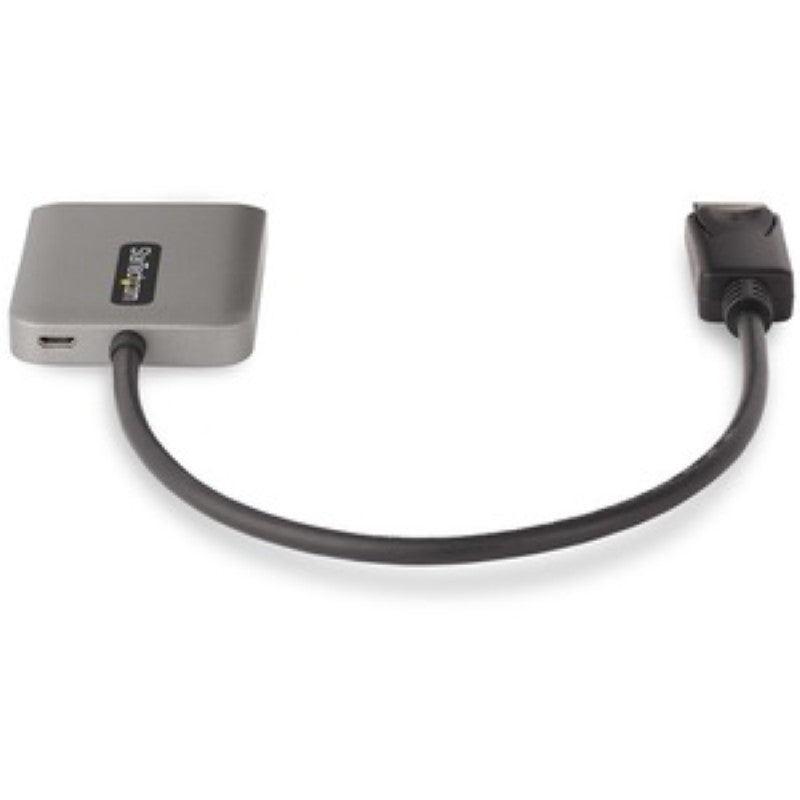 DisplayPort MST Hub enabling dual 4K monitor connections, featuring hassle-free setup and HDR support for enhanced visuals.