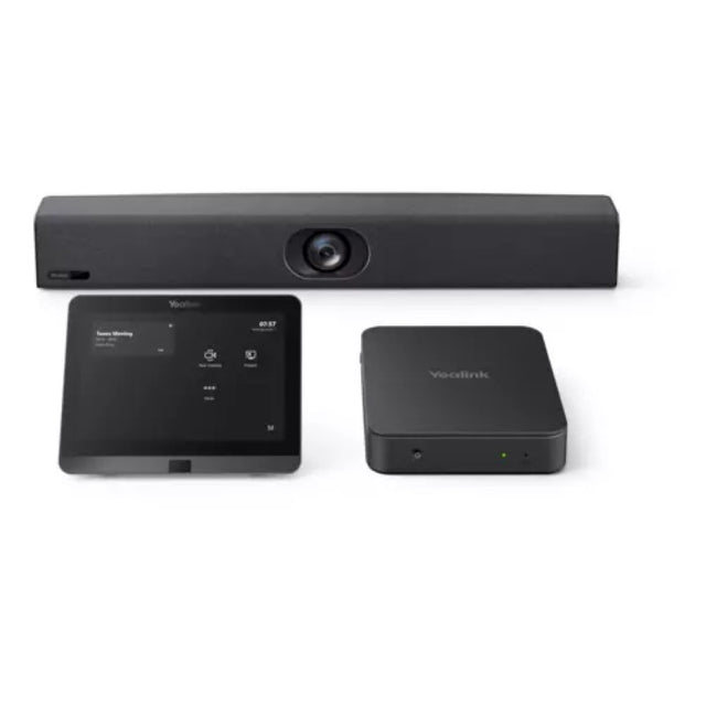 MVC400-C4 MS Teams Room System featuring UCV40 Video Bar, MCORE Mini PC, and MTOUCH E2 controller for small meetings.