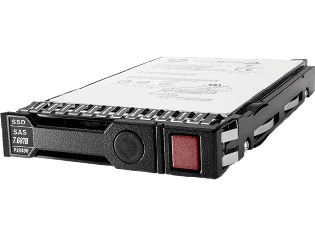 HPE 7.68TB Internal SATA Solid State Drive, perfect for high-performance data storage in server applications.