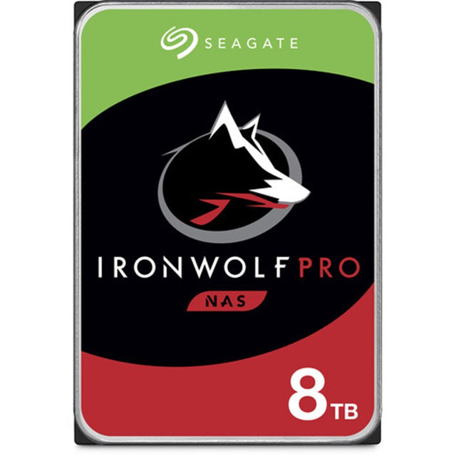 Seagate IronWolf ST8000NT001 8TB internal hard drive for NAS, 7200 RPM, optimized for RAID performance and reliable data storage.