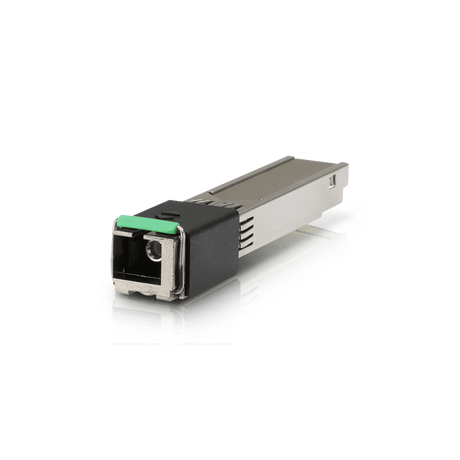 Compact Ubiquiti UFIBER INSTANT GPON terminal, offering high-speed fiber connectivity in a lightweight, durable design.