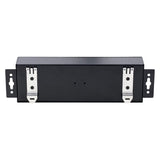 Rugged 10-port USB 2.0 hub with steel housing, ESD protection, and secure locking ports for industrial connectivity.