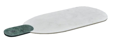 Uncle Zito's marble white board with green handle, ideal for note-taking and brainstorming in any workspace.