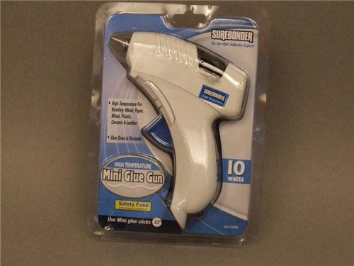 High-temperature mini glue gun for crafting, reaches 330°F, ideal for strong bonds on various materials.