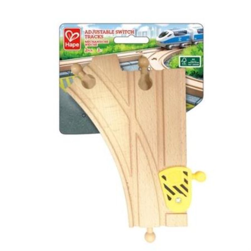 Adjustable Mechanical Y switch tracks for kids, promoting creativity and fine motor skills in imaginative train play.