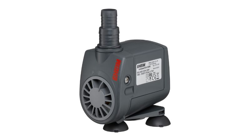 Eheim Compact ON 3000 water pump with adjustable 1800-3000L/hr flow, 2.7m head height, energy-efficient 55W, compact design.