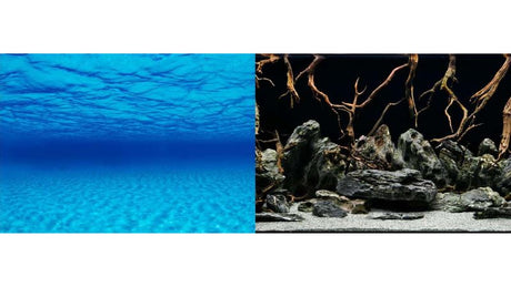 Aquatic Background - Seascape/Natural Mystic 60cm roll showcasing vibrant ocean scenes for stunning aquarium decor.