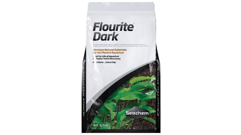 Aquatic Flourite - Dark (7kg) substrate for planted aquariums, featuring stable porous clay for optimal plant growth and aesthetics.