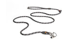 ED Marine Lite Dog Leash in black, 170cm, features a slip lead, stainless steel clip, and waste bag keeper for versatile, stylish control.