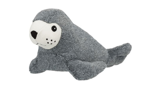 Plush 30cm seal dog toy with sound, combines comfort and play for dogs while supporting marine conservation efforts.