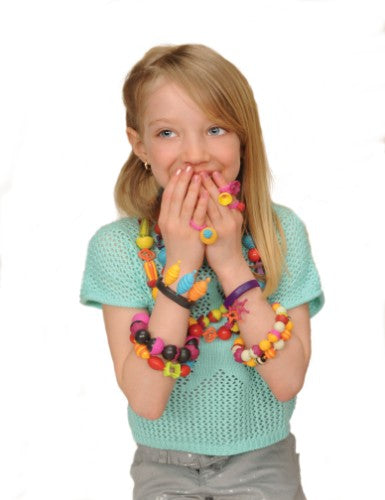 Colorful 275PC snap-together bead set for kids, perfect for crafting unique jewelry and fostering creativity.