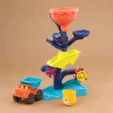 Colorful Owl About Waterfalls Toy with a dump truck, teaching water flow and gravity through engaging outdoor play.