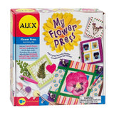 Alex Flower Press Kit with materials for pressing flowers and crafting unique keepsakes like notecards and bookmarks.