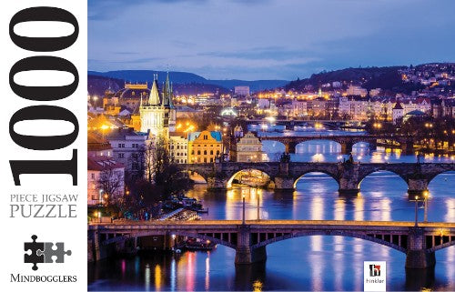 1000-piece jigsaw puzzle depicting the scenic Vitava River in Prague, perfect for solo or family fun, crafted for ages 10+.