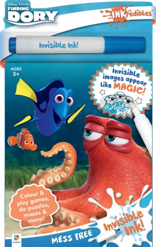 Kids use the Inkredibles Invisible Ink Set - Dory to reveal vibrant scenes with Dory and Nemo in fun games and puzzles.