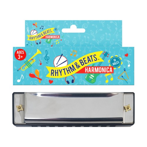 10 Hole Harmonica designed for all skill levels, delivering rich tones for blues, folk, and rock music. Perfect for portable play.