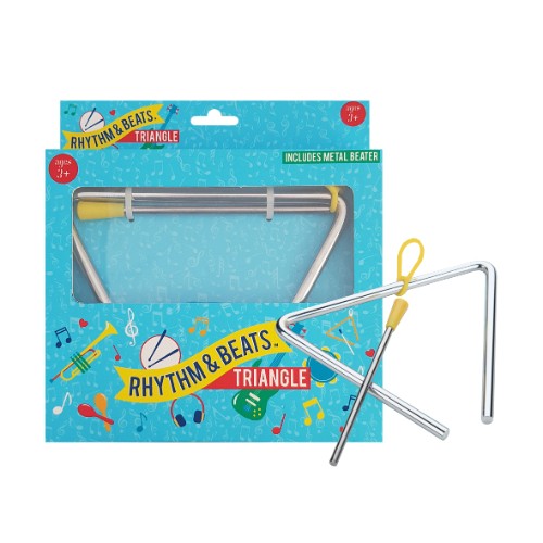 Premium 15cm musical instrument triangle with clear tones, perfect for beginners and enhancing music skills in children.