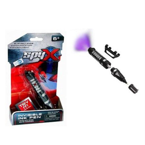 SpyX Invisible Ink Pen: a covert tool for writing secret messages, ideal for young spies aged 6 and up.