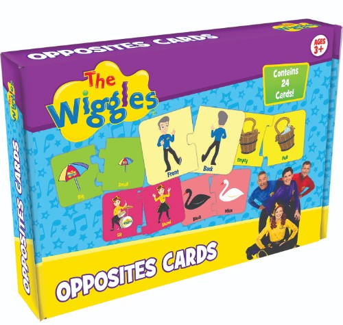 Colorful Wiggles Opposite Card Matching Game, designed for ages 3+, enhances cognitive skills through fun and interactive play.