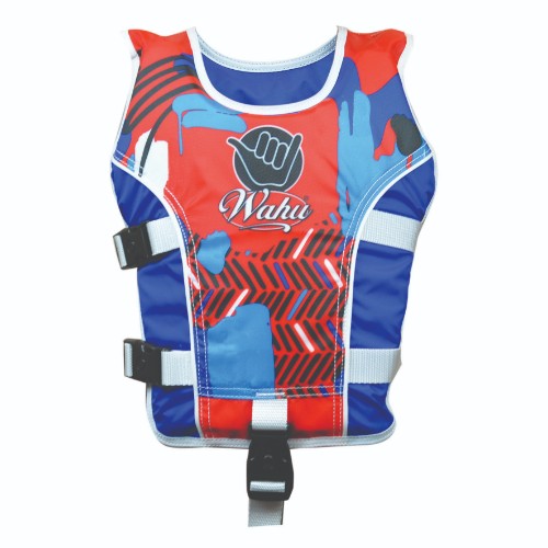 Wahu Swim Vest for children, lightweight, adjustable buoyancy aid designed for ages 4-5, promotes safe swimming and freedom of movement.