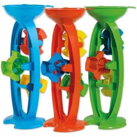 Colorful 35cm water wheel toy for toddlers, ideal for outdoor play with sand and water, enhancing sensory and motor skills.